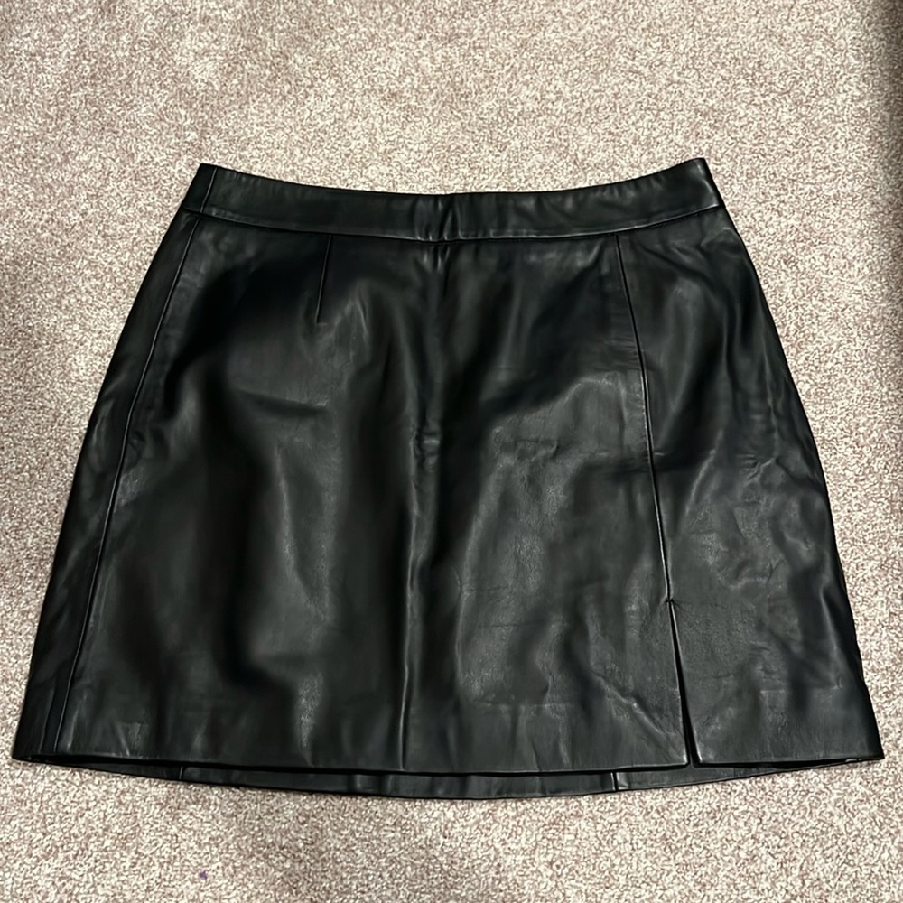 Lucky Brand Leather Black Skirt size 10